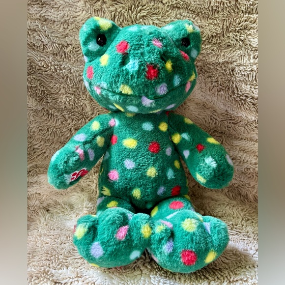 Build A Bear Workshop Jolly Jumps Christmas Lights Frog Stuffed Animal Plush - Picture 1 of 5